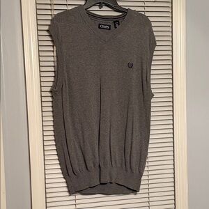 Chaps Men's Charcoal V-Neck Sweater Vest